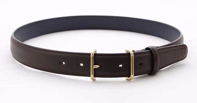 メンズジャーマンカーフベルト（茶）（W34（ウエストサイズ86.5cm））