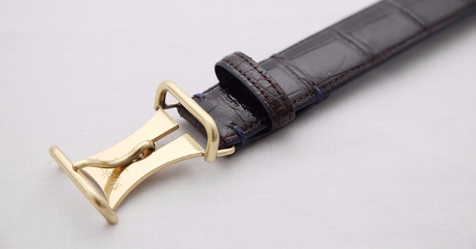 メンズクロコダイルベルト（茶）（W36（ウエストサイズ91.5cm））