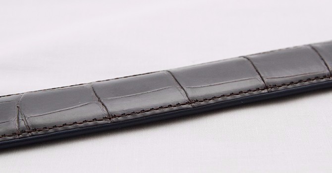 メンズクロコダイルベルト（茶）（W36（ウエストサイズ91.5cm））