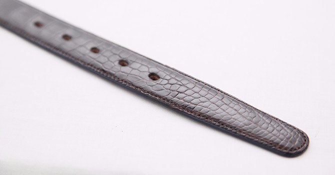 メンズクロコダイルベルト（茶）（W36（ウエストサイズ91.5cm））