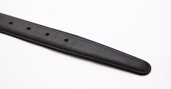 メンズビジネスフレンチカーフベルト（黒）（W36（ウエストサイズ91.5cm）） 4枚目の画像