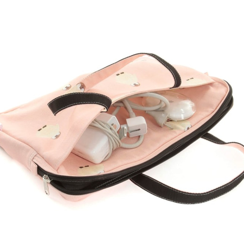 JIMWAG ピンク PCバッグ フリー 大人可愛いパソコンバッグ（ピンク×ペンギン）13.3インチ A4収納