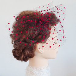 ★ 新作 ★ チュールのみ ＊ ドットチュール ＊ ヘッドドレス 髪飾り チュール 結婚式 成人式 ヘアアクセ 七五三 3枚目の画像
