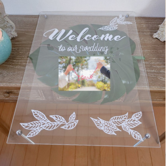 名前入れ A3 サイズ♪ アネモネ ウェルカムボード ♪ボタニカル ブーケ インテリア フラワーアート 7枚目の画像