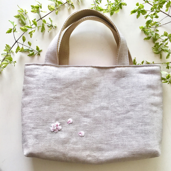 Sakura Sakura Sakura外出春季刺繡手提袋 第3張的照片