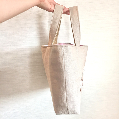 さくらサクラ桜 春に向けたちょこっとお出かけ刺繍トートバッグ さくらサクラ桜 春に向けたちょこっとお出かけ刺繍トートバッグ