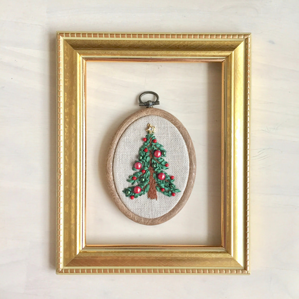 再販《creema限定》Christmas 刺繍タペストリー small 5枚目の画像