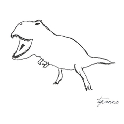 【恐竜白】プリントTシャツ Chouquette SF7416 シュケット 動物 アニマル 4枚目の画像