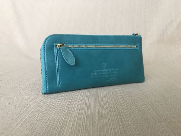 『たっぷり収納！スリムL型ロング財布』＜oeillet（ｳｲｴ）＞blue/11876-72