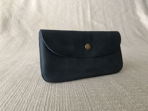 『しっとり極細起毛♪とってもｺﾝﾊﾟｸﾄな長財布』＜oeillet（ｳｲｴ）＞navyblue/11959-72