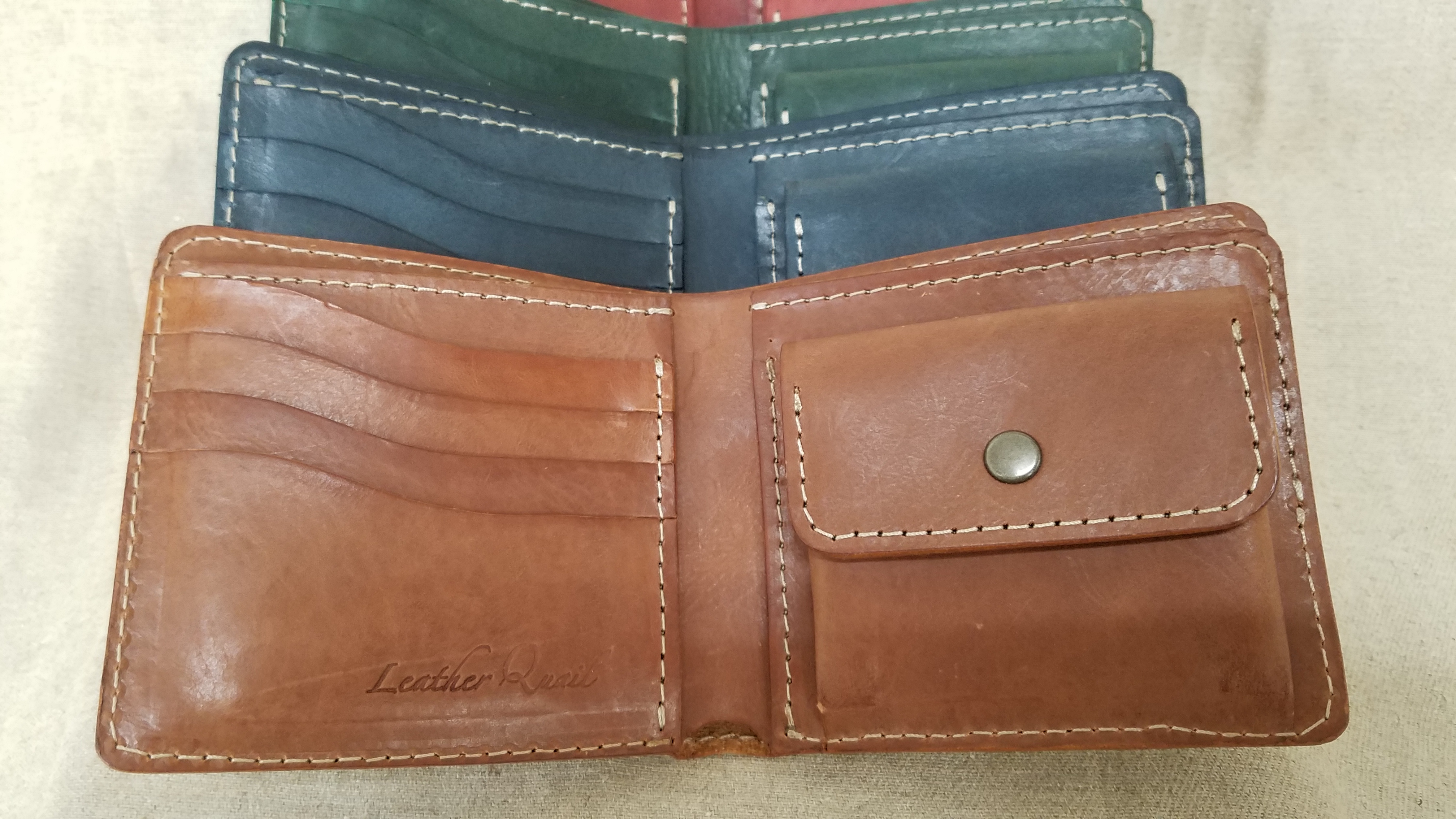 二つ折財布 黄茶