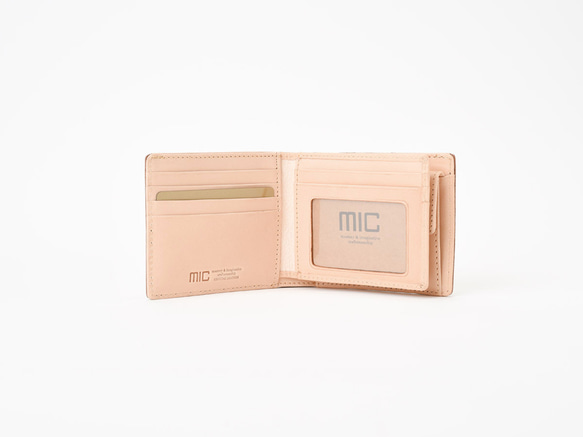【刻印可】カードポケット14枚分　ベラ付き二つ折り財布　　ブラック　バグッダ　MH1294 2枚目の画像
