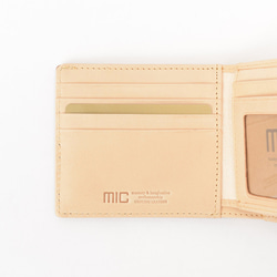 【刻印可】カードポケット14枚分　ベラ付き二つ折り財布　　ブラック　バグッダ　MH1294 3枚目の画像