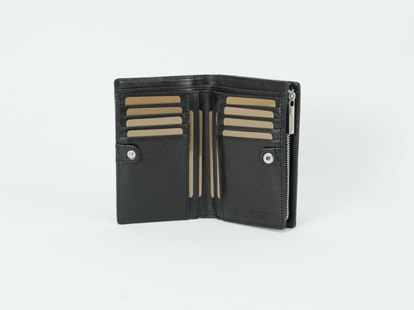 【刻印可】フリーポケット充実！長財布並みの収納力を持つミドルウォレット　ヴァケッタルクス　MH1455 イタリア製牛革のコンパクト財布３ ／ レッド※受注製作 U1660578464(12650円)