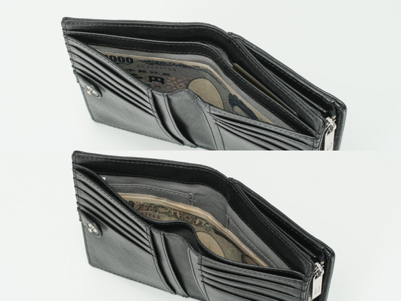 【刻印可】フリーポケット充実！長財布並みの収納力を持つミドルウォレット　ヴァケッタルクス　MH1455 イタリア製牛革のコンパクト財布３ ／ レッド※受注製作 U1660578464(12650円)