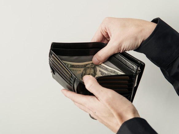 【刻印可】フリーポケット充実！長財布並みの収納力を持つミドルウォレット　ヴァケッタルクス　MH1455 イタリア製牛革のコンパクト財布３ ／ レッド※受注製作 U1660578464(12650円)