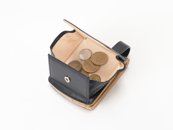 【刻印可】小銭が取り出しやすい　外ボックス小銭入れ付きヒップポケット革財布　ペコスショルダー　 MH1260 お任せ