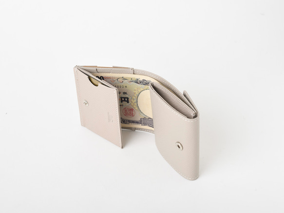 【刻印可】お札と小銭が同時に取り出せる！コンパクト財布　エンボス　MH1271 6枚目の画像