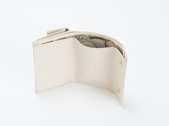 【刻印可】 手のひらサイズの三つ折りミニ財布　パーム　 MH1331 6枚目の画像