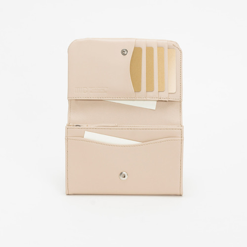 刻印可】シープレザーを使用したメッシュ仕立てのミドルウォレット