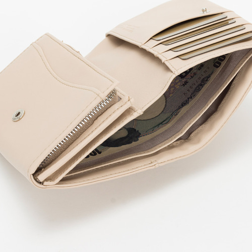 刻印可】シープレザーを使用したメッシュ仕立てのミドルウォレット