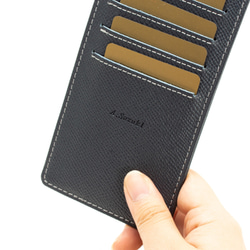 【刻印可】長財布に入れてカード収納追加、整理が出来る　スリムインナーカードケース　エンボス　MH1307 7枚目の画像