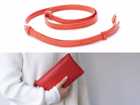 【3日以内発送】お金もスマホも入る、軽い素材のお財布ポシェット　ボルセッタ　MH1344 