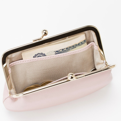 刻印不可】用途に合わせて使える、仕切り付きがま口マルチポーチ