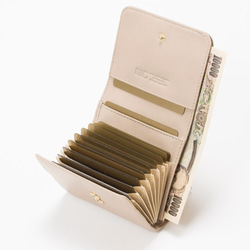 【刻印可】小銭、カードが見やすく取り出しやすい　がま口ジャバラミニ財布　ブラック　フェルモ　MH1376 3枚目の画像
