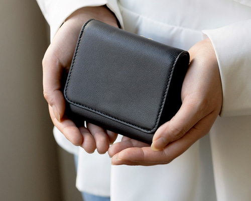 刻印可】小銭、カードが見やすく取り出しやすい がま口ジャバラミニ