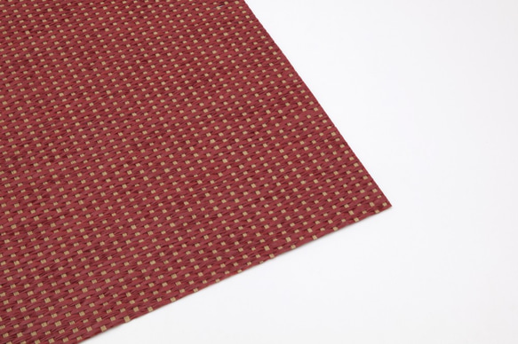 【紙布家】茶席 桌旗 (4格紋紅)20×200cm、30×150cm、40×200cm 天然材質 紙線編織 第2張的照片