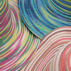 【紙布ホーム】ヨーロピアンスタイルウェーブハット（マゼンタ多色染め）紙糸織り 4枚目の画像