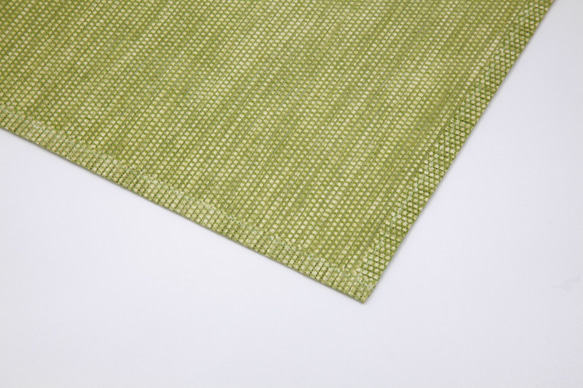 【紙布ホーム】ラップエッジランチョンマット40 * 30cm天然素材紙糸織りグラスグリーン 2枚目の画像