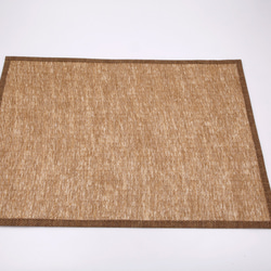【紙布家】包邊餐墊 40*30cm 天然材質 紙線編織 草編黃 第3張的照片