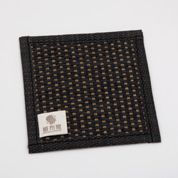 【紙布ホーム】裾上げコースター10 * 10cm天然素材紙糸織り市松模様黒 5枚目の画像