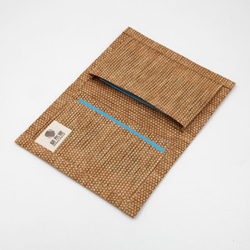 【紙布ホーム】紙糸織り名刺カバー/カードカバーライトブラウン 2枚目の画像