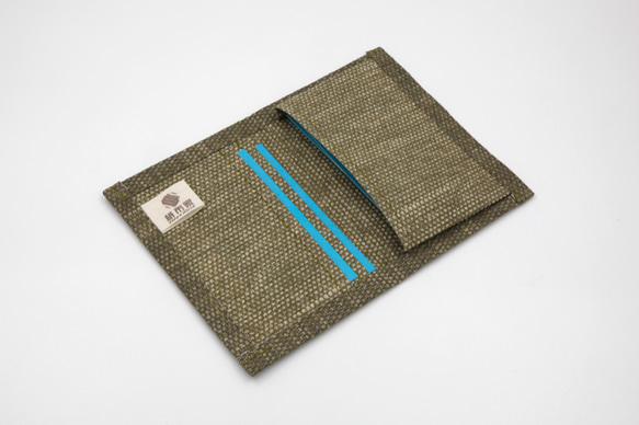 【紙布ホーム】紙糸織り名刺スリーブ/カードスリーブダークグリーン 2枚目の画像