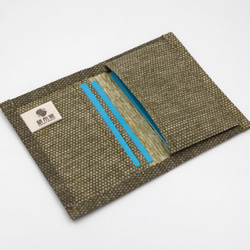 【紙布ホーム】紙糸織り名刺カバー/カードカバーストローグリーン 2枚目の画像