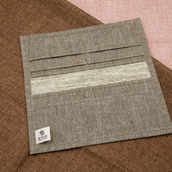 【紙布ホーム】紙糸織りロングクリップ/財布紙繊維純植物ストローグリーン/ストローイエロー 4枚目の画像