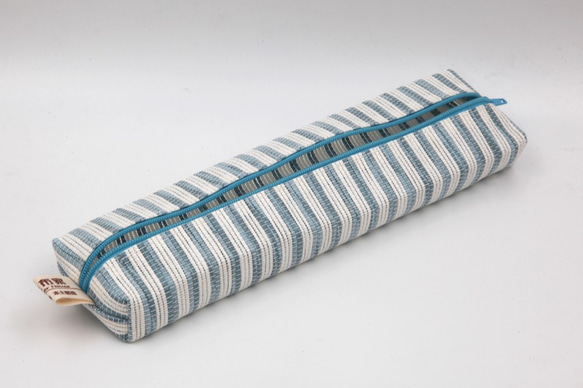【紙布家】餐具袋大（藍白）紙線編織 ※不含餐具 第5張的照片