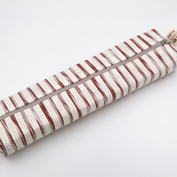 【紙布家】餐具袋大（紅白 ）紙線編織 ※不含餐具 第4張的照片