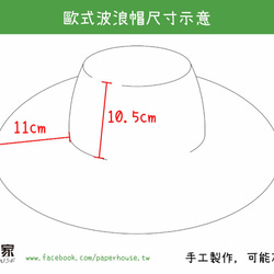 【紙布家】歐式波浪帽（淺藍色）紙線編織 第5張的照片