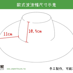 【紙布家】歐式波浪帽（白色）紙線編織 第4張的照片