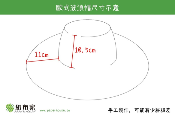 【紙布家】歐式波浪帽（白色）紙線編織 第4張的照片