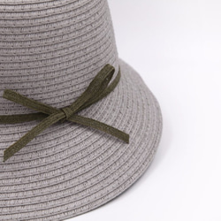【紙布家】赫本帽（灰色）紙線編織 第5張的照片