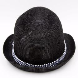 【紙布家】日式紳士帽網紋平邊（黑色） 紙線編織 第4張的照片
