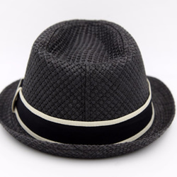 【紙布家】日式紳士帽（黑色） 紙線編織 第2張的照片