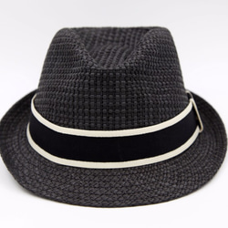 【紙布家】日式紳士帽（黑色） 紙線編織 第4張的照片