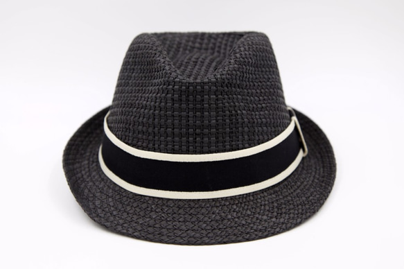 【紙布家】日式紳士帽（黑色） 紙線編織 第4張的照片
