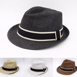 【紙布家】日式紳士帽（黑色） 紙線編織 第6張的照片